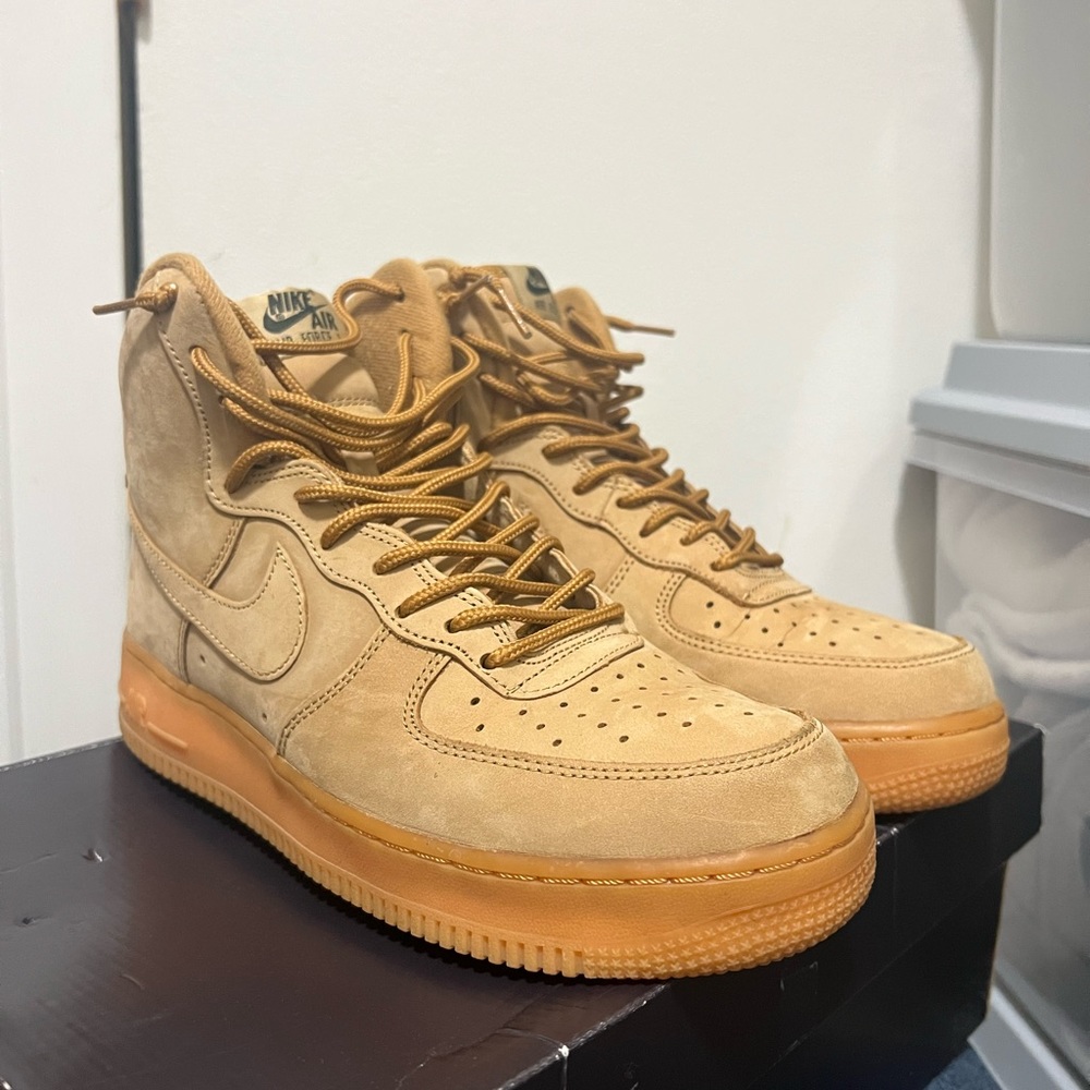Nike Air Force 1’s (Mid Top Tan Suede)